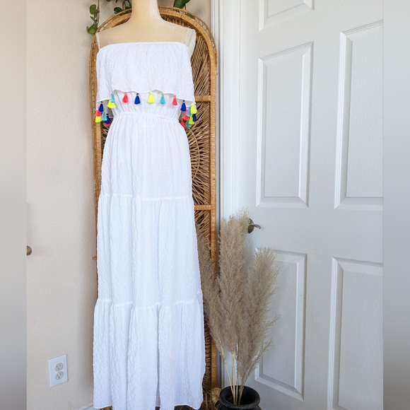 lilly pulitzer caridee maxi dress Lilly Pulitzer Womens Caridee Maxi Dress (Resort White) (Size L)